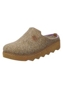 Rohde Pantoffel &raquo;FOGGIA&laquo; Hausschuh, Schlappen, Clog, Homeslipper mit Profilsohle beige, Gr&ouml;&szlig;e 40
