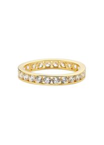 Bruno Banani Fingerring &raquo;Schmuck Geschenk Silber 925 Damenring Memoire&laquo; mit Zirkonia (synth.) goldfarben, Gr&ouml;&szlig;e 53