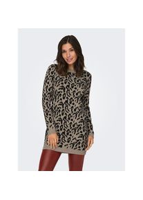Only Strickkleid &raquo;ONLJENNI LS ANIMAL DRESS EX KNT&laquo; braun, Gr&ouml;&szlig;e M