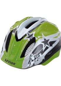 Levior Kinderfahrradhelm &raquo;Stars&laquo; gr&uuml;n, Gr&ouml;&szlig;e S Kopfumfang: 46 cm - 51 cm