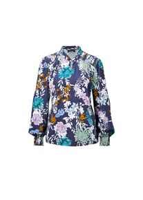 GOLDNER Schlupfbluse &raquo;Bluse&laquo; blau, Gr&ouml;&szlig;e 48