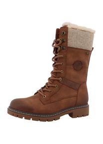 Tom Tailor Winterstiefel Schn&uuml;rstiefel mit TEX-Membrane braun, Gr&ouml;&szlig;e 40