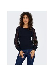 Only Rundhalspullover &raquo;ONLPERRY LIFE LS MIX O-NECK KNT&laquo; schwarz, Gr&ouml;&szlig;e S