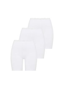 YSABEL MORA Lange Unterhose &raquo;BASIC COLLECTION COTTON WITH LACE&laquo; 3er Pack, angenehme Weichheit und Passform gegen Reibung wei&szlig;, Gr&ouml;&szlig;e XXL
