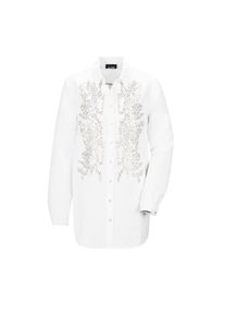 GOLDNER Hemdbluse &raquo;Wei&szlig;e elegante Bluse aus Leinen&laquo; beige, Gr&ouml;&szlig;e 42