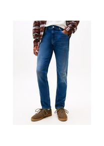 Tommy Jeans Gerade Jeans &raquo;Scanton Slim&laquo; Mit Markenlabel aus Leder hinten blau, Gr&ouml;&szlig;e 36