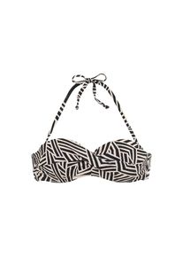 Lascana B&uuml;gel-Bandeau-Bikini-Top &raquo;Cleo&laquo; mit geometrischem Druck beige, Gr&ouml;&szlig;e 38