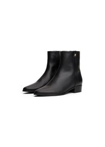 Tommy Hilfiger Stiefelette &raquo;TH LEATHER POINTY ZIP BOOTIE&laquo; , Blcokabsatz, Businessschuh, Westernstiefelette in spitzer Form schwarz, Gr&ouml;&szlig;e 39