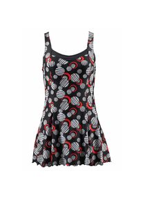 Lascana Badekleid mit modischen Kreisen und Shaping-Effekt schwarz, Gr&ouml;&szlig;e 38