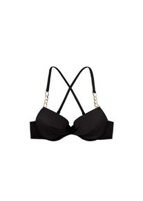 Dorina B&uuml;gel-Bandeau-Bikini-Top &raquo;FILAO&laquo; mit modischen goldfarbenen Kettendetails schwarz, Gr&ouml;&szlig;e 80