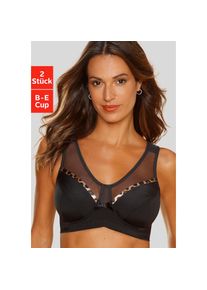 Petite Fleur Entlastungs-BH Packung, 2 St&uuml;ck, ohne B&uuml;gel mit modischem, transparenten Mesh Einsatz