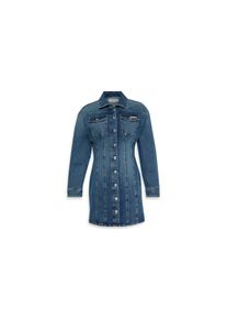 Calvin Klein Jeans Jeanskleid &raquo;LS DENIM MINI DRESS&laquo; Klappentaschen Mit Rundhalsausschnitt, figurbetont
