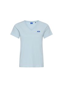 HUGO Blue T-Shirt &raquo;Classic V&laquo; mit Logo, V-Ausschnitt blau, Gr&ouml;&szlig;e XL (42)