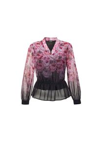 GOLDNER Satinbluse &raquo;Kurzgr&ouml;&szlig;e Bluse&laquo; schwarz, Gr&ouml;&szlig;e 22