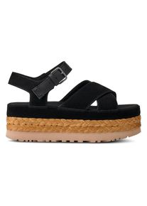 UGG Australia UGG Plateausandale &raquo;AUBREY ANKLE STRAP&laquo; , Sandalette, Keilsandale mit verstellbarem Ristriemchen schwarz, Gr&ouml;&szlig;e 11 (42)