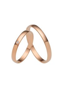 Firetti Trauring &raquo;Schmuck Geschenk Gold Hochzeit Ehering Trauring "LIEBE"&laquo; Made in Germany, wahlweise mit oder ohne Brillant rosegold, Gr&ouml;&szlig;e 62