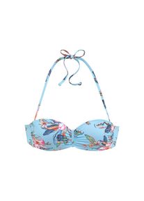 Lascana B&uuml;gel-Bandeau-Bikini-Top &raquo;Malia&laquo; mit tropischem Print blau, Gr&ouml;&szlig;e 34