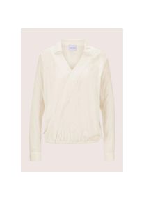 Madeleine Mode MADELEINE Langarmbluse &raquo;Bluse Bluse im Wickel-Look&laquo; wei&szlig;, Gr&ouml;&szlig;e 42