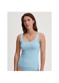 Calida Tanktop &raquo;Essential Cotton&laquo; Baumwoll-Mix, Single Jersey, elastisch, Rundhalsausschnitt blau, Gr&ouml;&szlig;e XS (36/38)