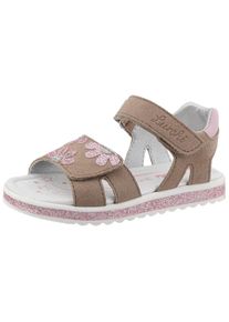 Lurchi Sandale &raquo;Candy&laquo; , Klettschuh mit Bl&uuml;te, Gr&ouml;&szlig;enschablone zum Download grau, Gr&ouml;&szlig;e 30