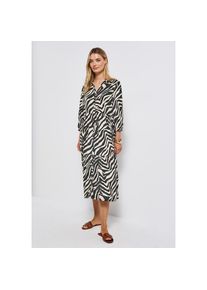 Street One Volantkleid Ohne Taschen Sommerkleid 3/4-Arm und gemustert