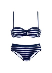 Lascana B&uuml;gel-Bandeau-Bikini mit Tr&auml;gervarianten blau, Gr&ouml;&szlig;e 38