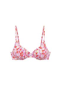 Lascana B&uuml;gel-Bikini-Top &raquo;Jasmin&laquo; mit Wattierung und im Bl&uuml;mchen-Design rot, Gr&ouml;&szlig;e 36