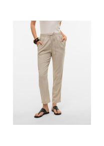 V&eacute;ro Moda Vero Moda Schlupfhose &raquo;VMJESMILO MW ANKLE PANTS WVN NOOS&laquo; mit Leinen, elastisches B&uuml;ndchen und Kordelzug silberfarben, Gr&ouml;&szlig;e M (38)