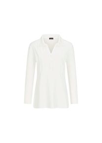 GOLDNER Langarmshirt &raquo;Kurzgr&ouml;&szlig;e Tunika aus Viskose-Jersey&laquo; wei&szlig;, Gr&ouml;&szlig;e 22