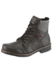 Rieker Schn&uuml;rstiefelette Schn&uuml;rboots, Herbststiefelette, Blockabsatz, mit weicher Innensohle