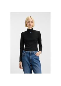 HUGO Blue Longsleeve &raquo;Easy Longsleeve_B&laquo; mit Stehkragen schwarz, Gr&ouml;&szlig;e XXL
