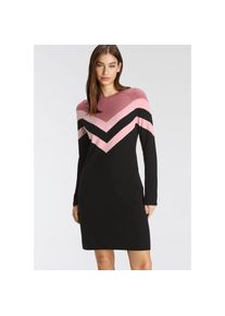 Tamaris Strickkleid l&auml;ssiger Look mit Rundhalsausschnitt rosa, Gr&ouml;&szlig;e 34