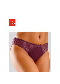 Petite Fleur Slip 3 Stk. mit h&uuml;bschen Spitzeneins&auml;tzen rot, Gr&ouml;&szlig;e 44/46