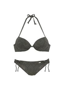 Buffalo Push-Up-Bikini mit modischer Struktur gr&uuml;n, Gr&ouml;&szlig;e 38