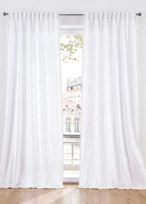 bonprix Bio-pamut f&uuml;gg&ouml;ny (1 db), feh&eacute;r, mag./sz&eacute;l.: 145/140 cm