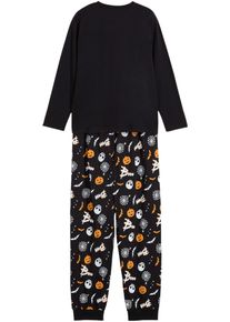 bonprix Pijama din bumbac moale (set/2 piese), negru, 152/158
