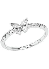 Amor Fingerring &raquo;Schmetterling&laquo; mit Zirkonia (synth.) silberfarben, Gr&ouml;&szlig;e 58