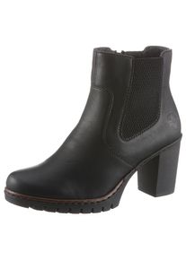 Rieker Stiefelette , Boots, Chelsea-Stiefelette, Blockabsatz, in elegantem Look schwarz, Gr&ouml;&szlig;e 42