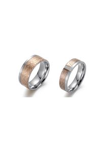 Firetti Trauring &raquo;Schmuck Geschenk "LIEBE" bicolor, ca. 6,0mm breit, ca. 8,0mm breit&laquo; wahlweise mit oder ohne Zirkonia (synth.) rosegold, Gr&ouml;&szlig;e 58