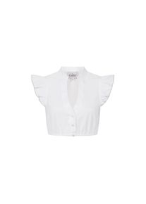 N&uuml;bler N&uuml;bler Dirndlbluse &raquo;Dirndlbluse kurzarm Carla&laquo; wei&szlig;, Gr&ouml;&szlig;e 34