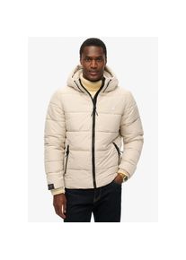 Superdry Steppjacke &raquo;HOODED SPORTS PUFFR JACKET&laquo; mit Kapuze mit kontrastfarbener Stickerei beige, Gr&ouml;&szlig;e XL