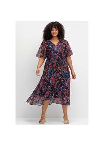 sheego Chiffonkleid &raquo;Chiffonkleid&laquo; blau, Gr&ouml;&szlig;e 50