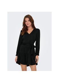 Only Tunikakleid &raquo;ONLNEW ALENA LIFE L/S SHORT DRESS WVN&laquo; Sommerkleid schwarz, Gr&ouml;&szlig;e XS