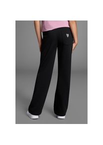 Kidsworld Sweathose &raquo;Sweathose mit weitem Bein&laquo; Weite Sweathose mit Herz-Stickerei schwarz, Gr&ouml;&szlig;e 182