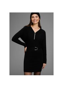 Bruno Banani Strickkleid Ohne Taschen mit gl&auml;nzendem Rei&szlig;verschluss