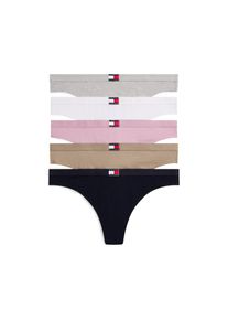 Tommy Hilfiger Underwear Tanga &raquo;5 PACK FLAG THONG&laquo; Packung, 5er, 5 Stk. mit Logo wei&szlig;, Gr&ouml;&szlig;e XL (42/44)
