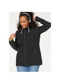 OCEAN SPORTSWEAR Softshelljacke mit Kapuze f&uuml;r k&auml;ltere Tage, w&auml;rmendes Material, mit Rei&szlig;verschlusstaschen schwarz, Gr&ouml;&szlig;e 52