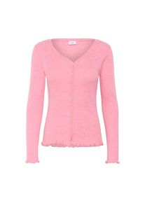 Saint Tropez Strickjacke &raquo;GruSZ Cardigan&laquo; mit Lochstickerei und gewelltem Saum rosa, Gr&ouml;&szlig;e L