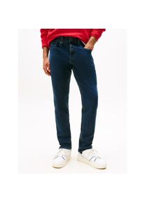 Tommy Jeans Gerade Jeans &raquo;Scanton Slim&laquo; Mit Markenlabel aus Leder hinten blau, Gr&ouml;&szlig;e 31