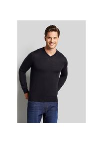 Bugatti Rundhalspullover aus feiner Merinowolle blau, Gr&ouml;&szlig;e M